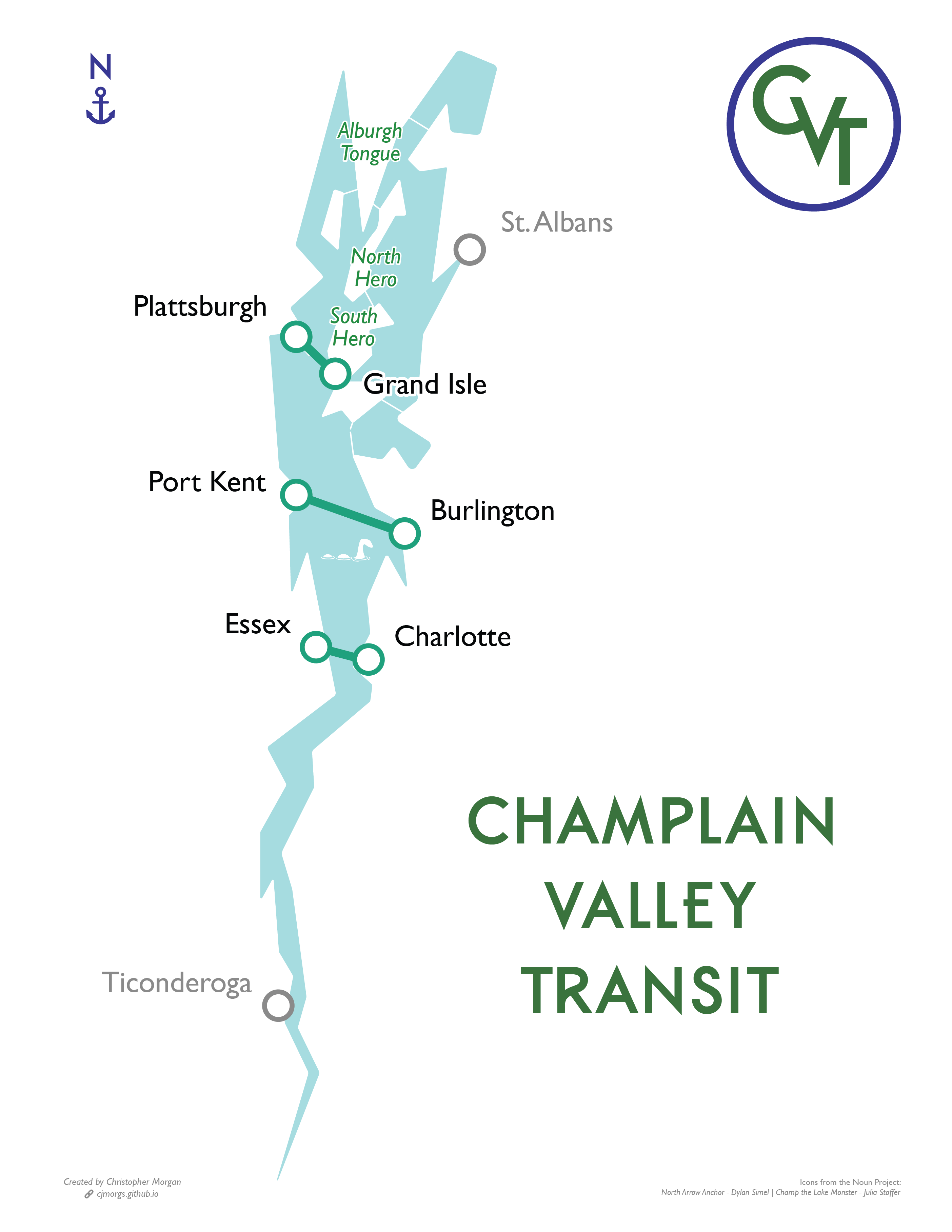 hypothetical ferry transit map