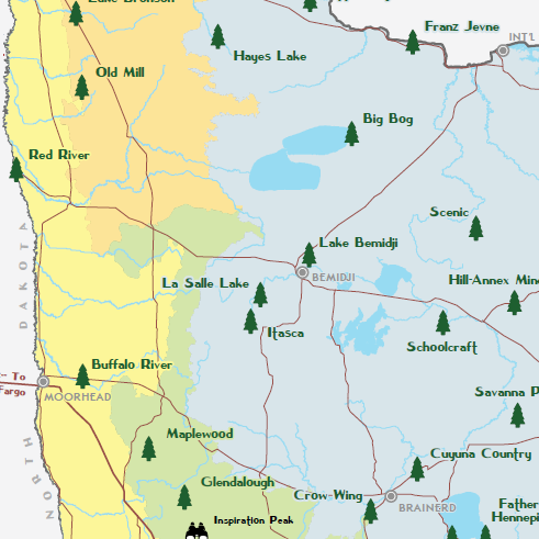 map of minnesota state parks and waysides