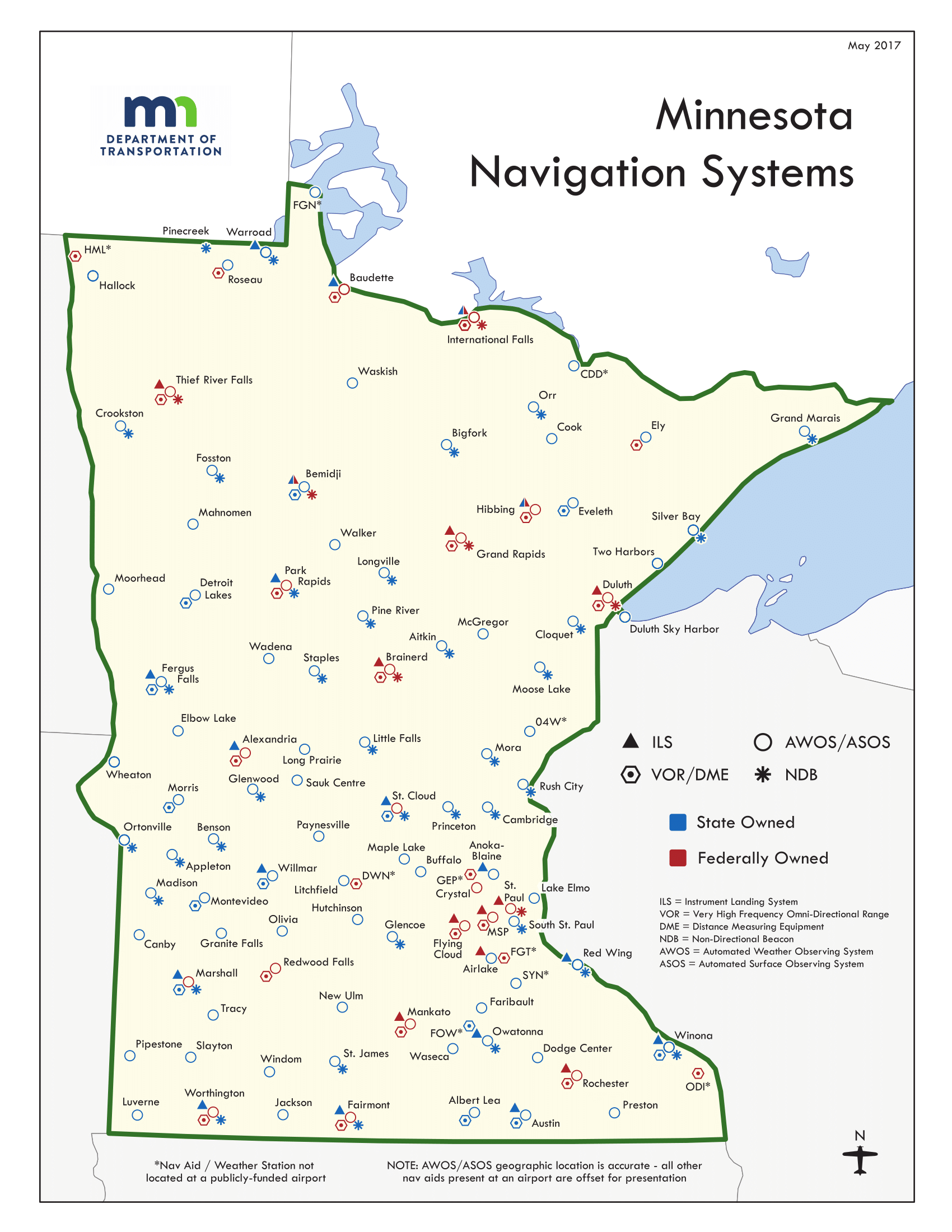 aviation navigational aids in minnesota