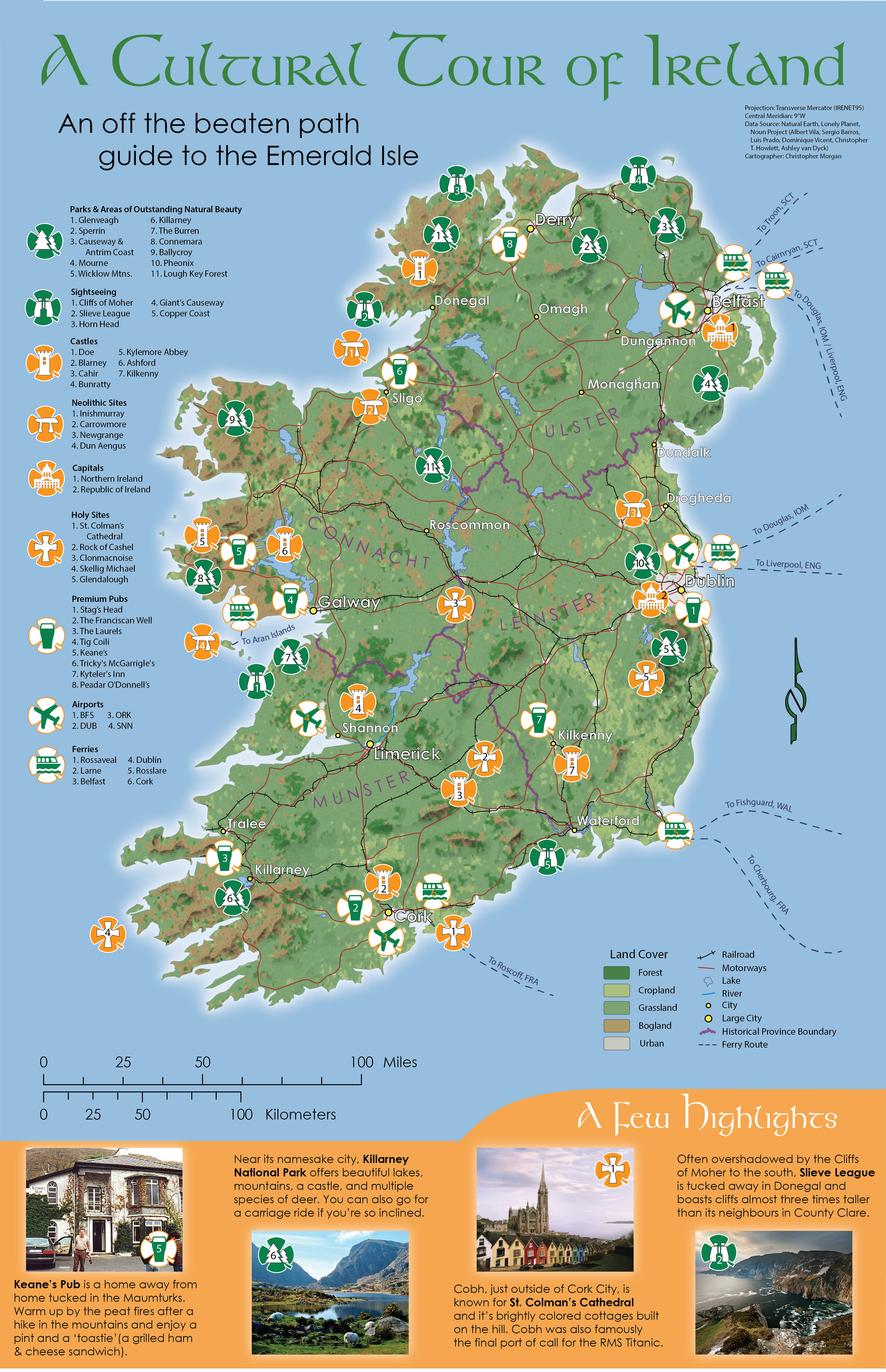 cultural tourism map of ireland